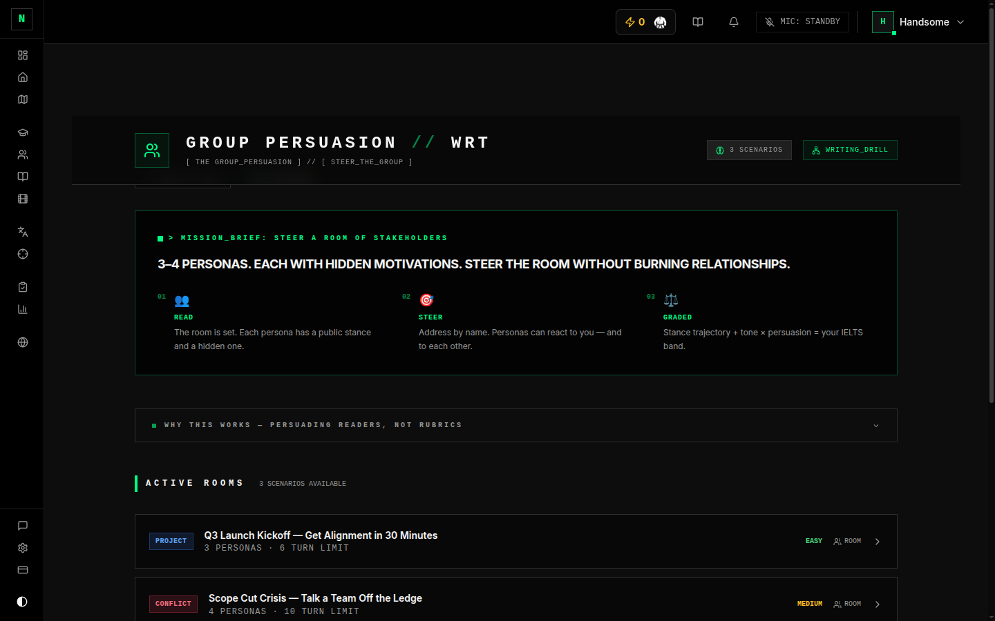 A Group Persuasion room
