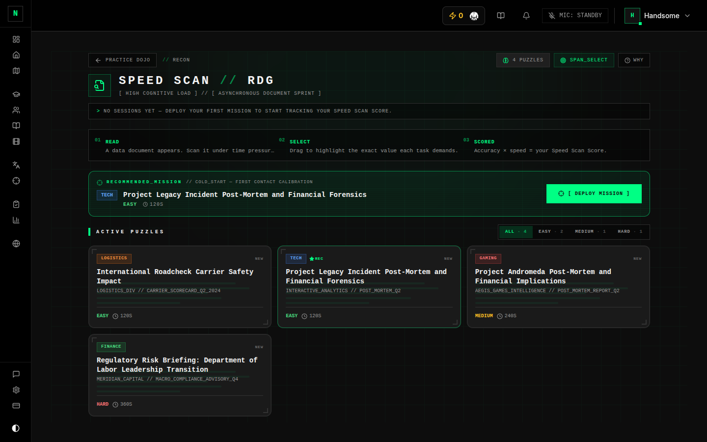 A Speed Scan puzzle