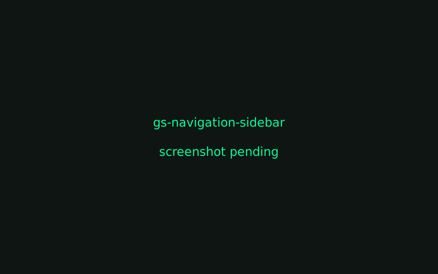 The app with the left sidebar and top bar labelled